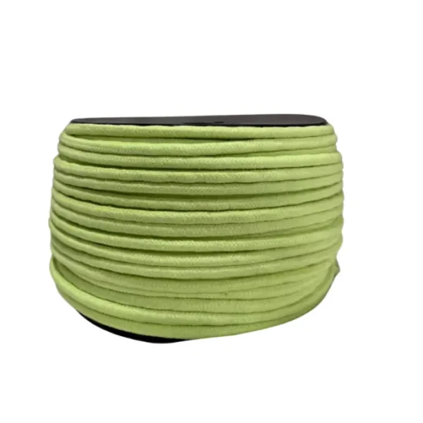 Cola de rata verde manzana 5mm en rollo sobre fondo blanco - Interhilos